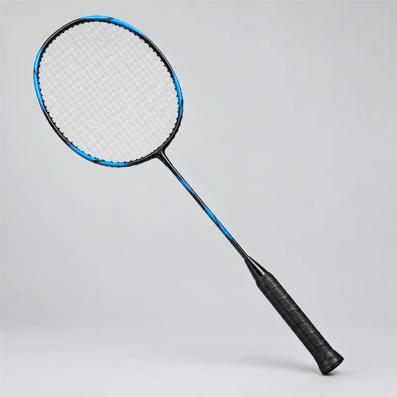 Black and blue badminton racket