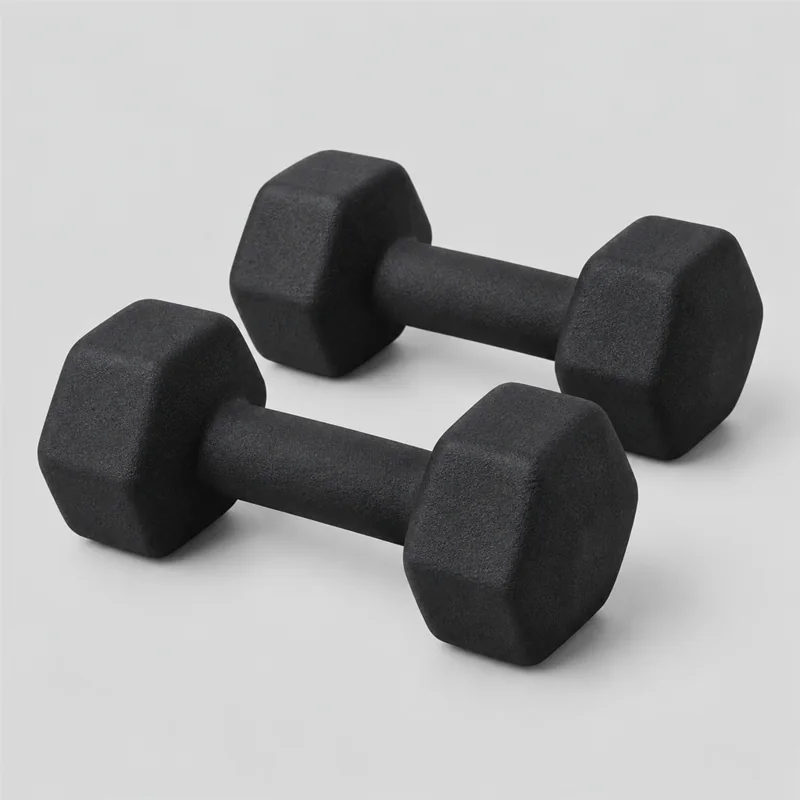 Black neoprene dumbbell pair